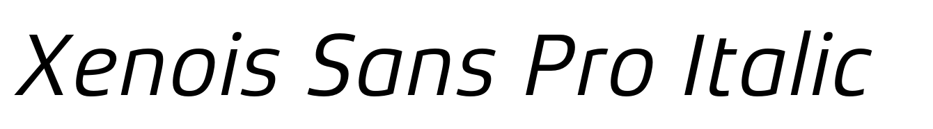 Xenois Sans Pro Italic